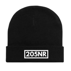205NR Knitted Cuff Beanie - Black