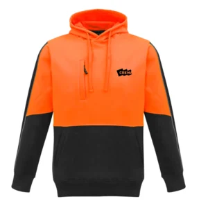 Crema Onsite HiVis PullOver Hoodie - Orange/Black