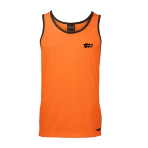 Crema Onsite HiVis Contrast Safety Singlet - Orange