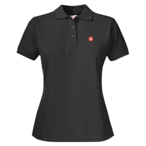 U Financial Black Surf Pro Cotton Polo - Womens