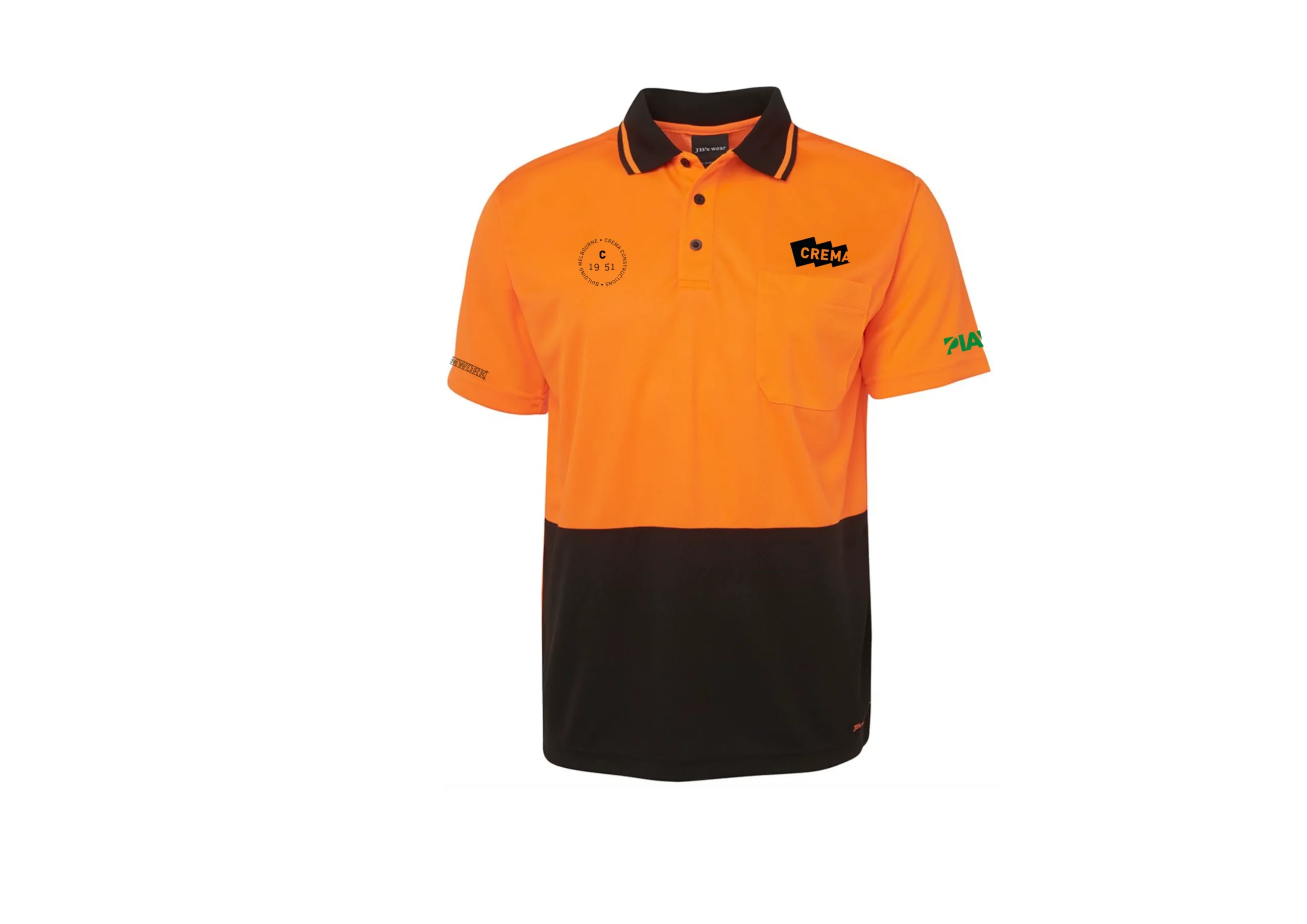 The Canopy HiVis Dri Polo - Orange/Black