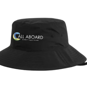 All Aboard - Wide Brim Nylon Hat BLACK