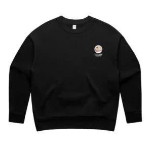 Village Wellness WOMEN'S MERCH RELAXED CREW Black