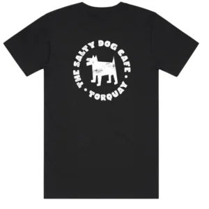 Salty Dog Staple Tee – Black Premium Cotton T-Shirt (Multiple Print Colours)