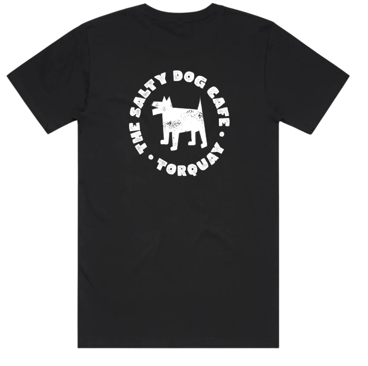 Salty Dog Staple Tee – Black Premium Cotton T-Shirt (Multiple Print Colours)