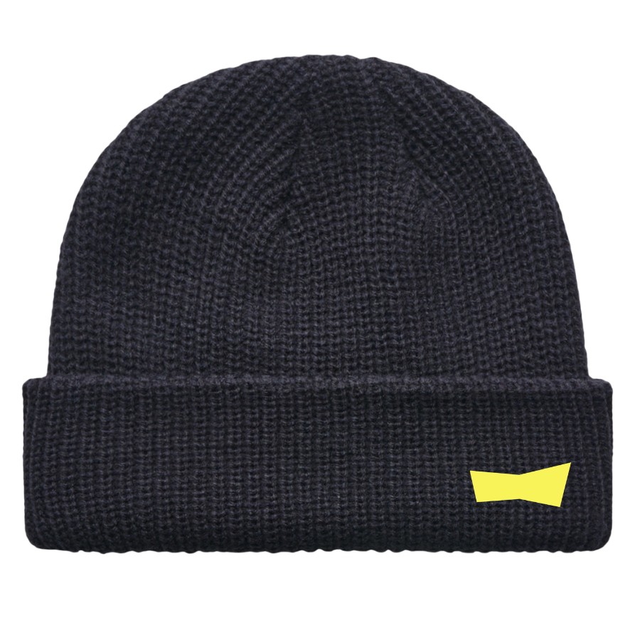 Corner Co. Boxing Cable Beanie – Ribbed Fisherman Knit Beanie Navy