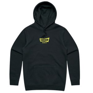 Corner Co. Boxing JABS Hoodie – Navy Fleece Pullover Hoodie Front
